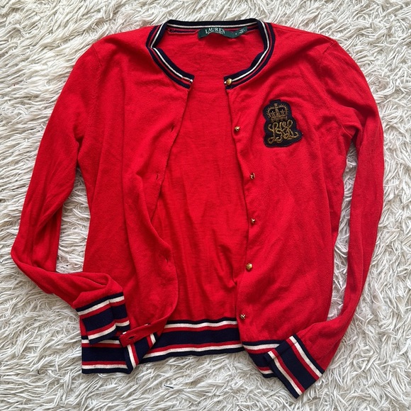 Lauren Ralph Lauren Bullion-Patch Cardigan - Picture 6 of 8